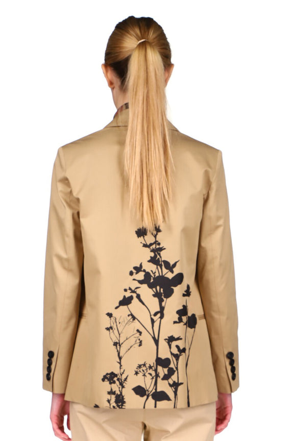 SILK SCREENED ‘FENNEL GARDEN' DOUBLE BREASTED JACKET - BLAZERS - Libertine