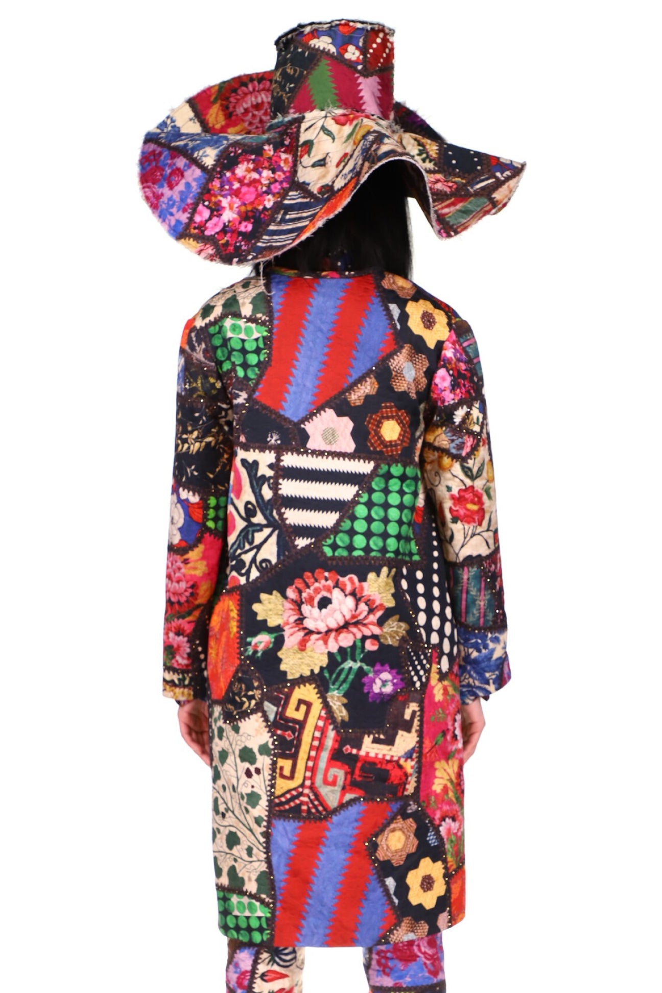 'HOTCH POTCH CRAZY QUILT' DUSTER WITH CRYSTAL SEAMS - COATS - Libertine