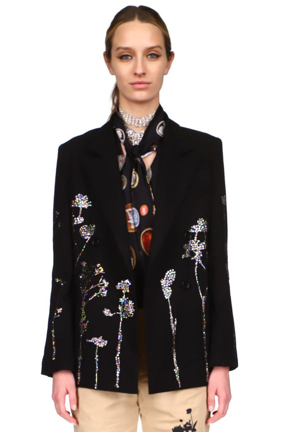 CRYSTAL ‘FENNEL GARDEN' DOUBLE BREASTED JACKET - BLAZERS - Libertine