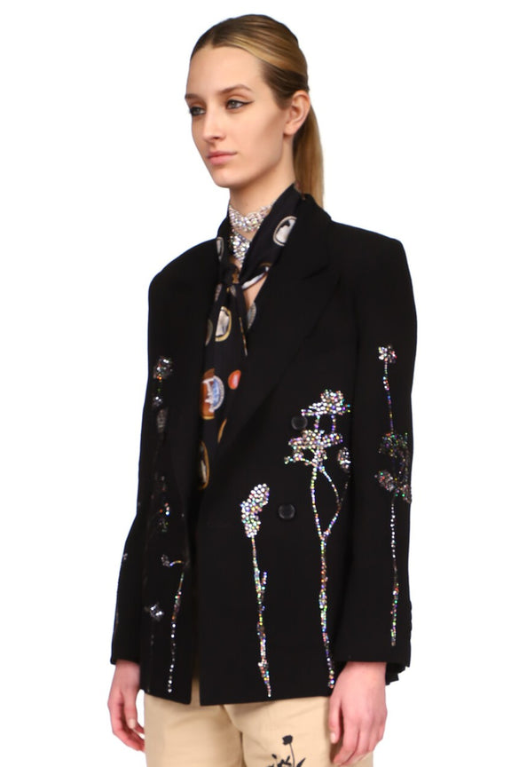 CRYSTAL ‘FENNEL GARDEN' DOUBLE BREASTED JACKET - BLAZERS - Libertine