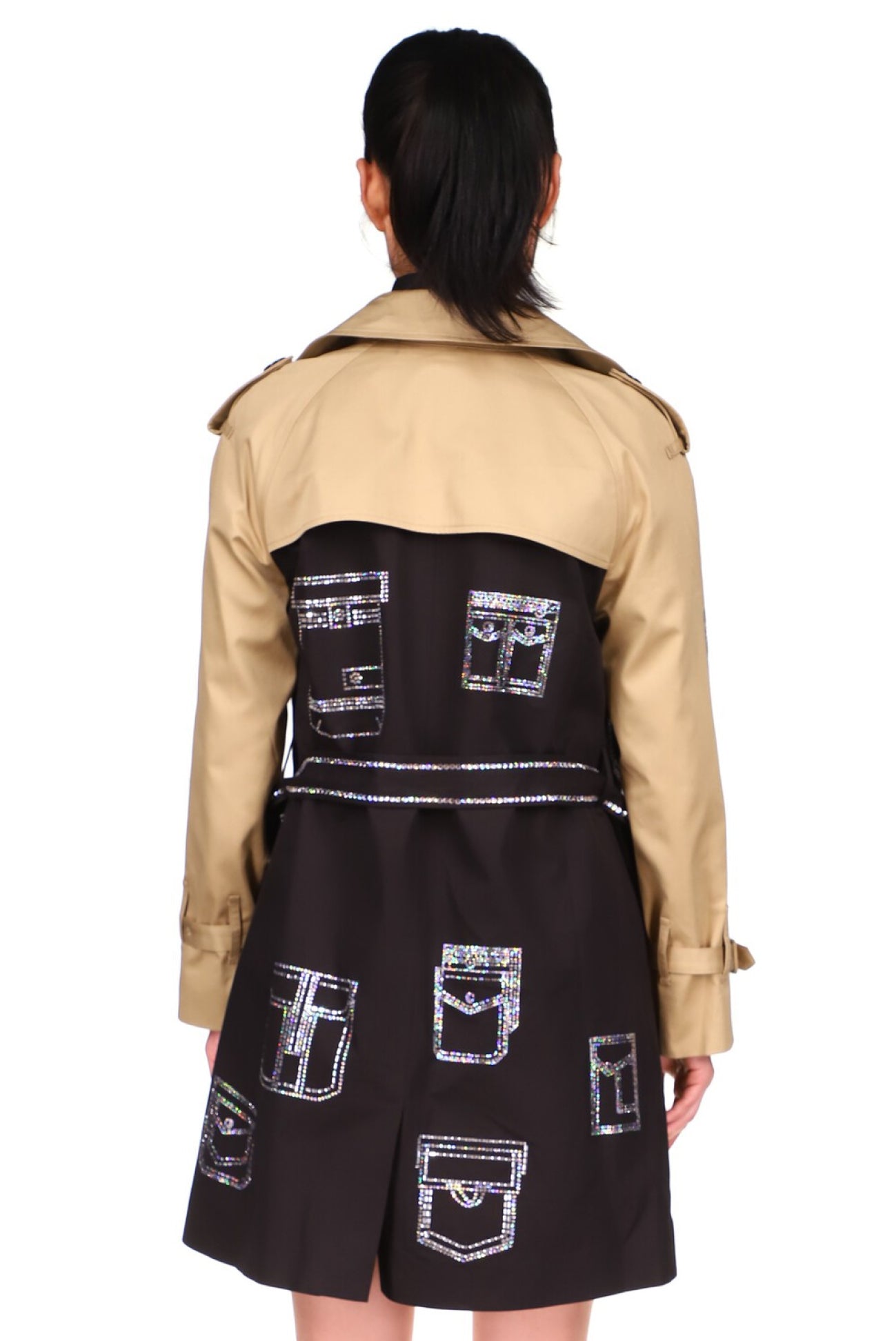 'POCKET TALK' BLACK TRENCH - Women's Jackets & Coats - Libertine
