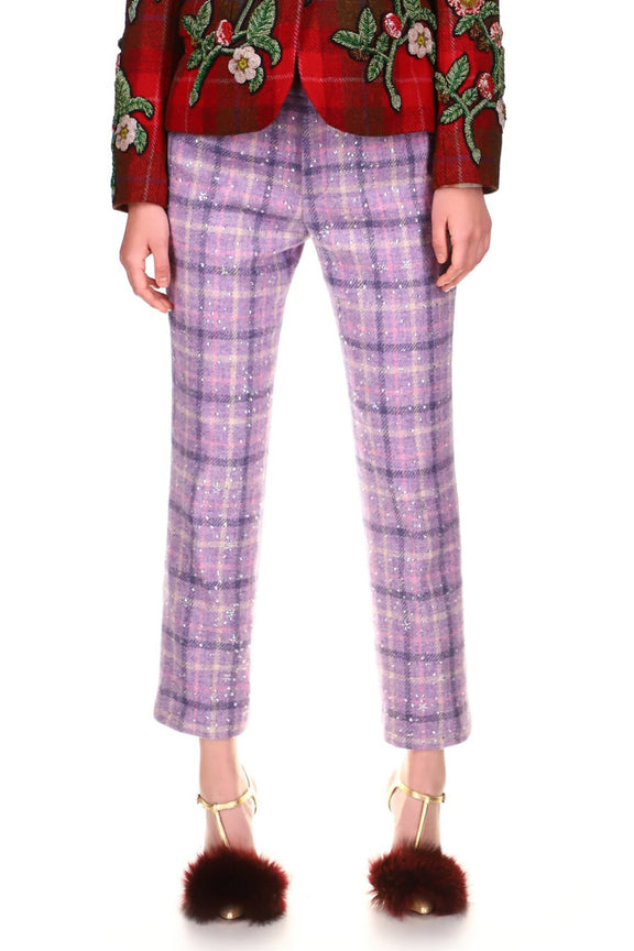 CRYSTAL 'LONGFELLOW'S LIGHT OF STARS' NARROW PANTS IN 'SCOTTISH LILAC' - PANTS - Libertine