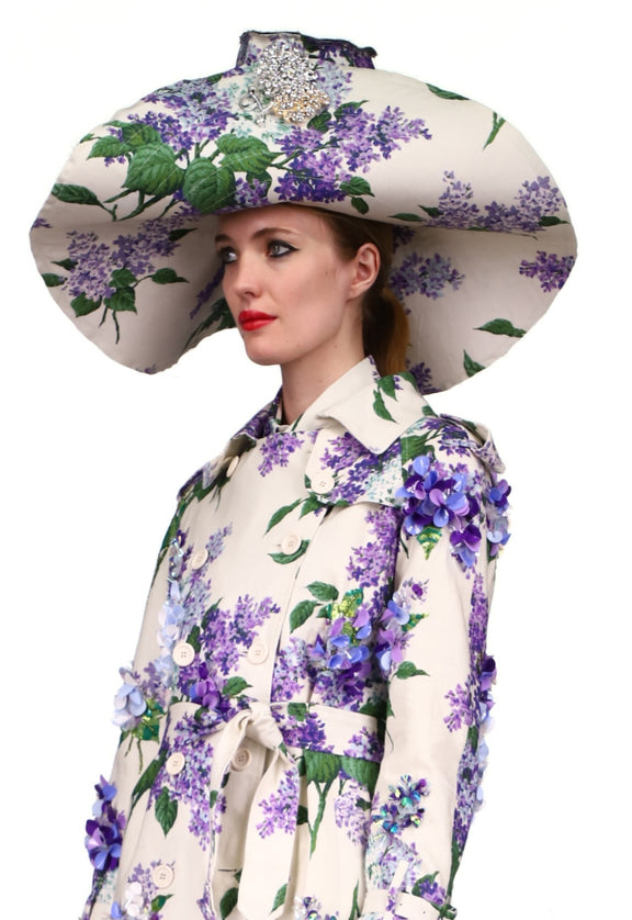 'LILAC GARDEN' WIDE BRIM HAT - HATS - Libertine