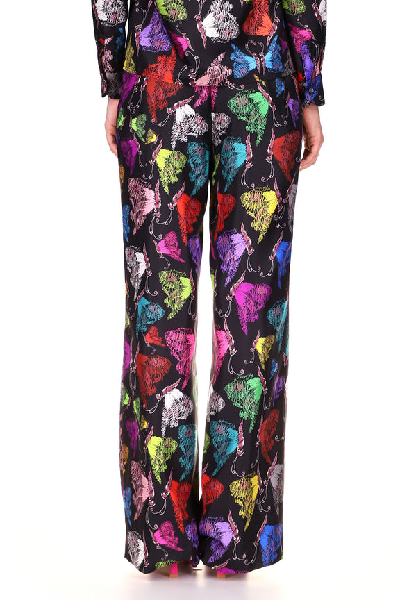 'MILLE PAPILLONS' WIDE LEG TROUSERS - PANTS - Libertine