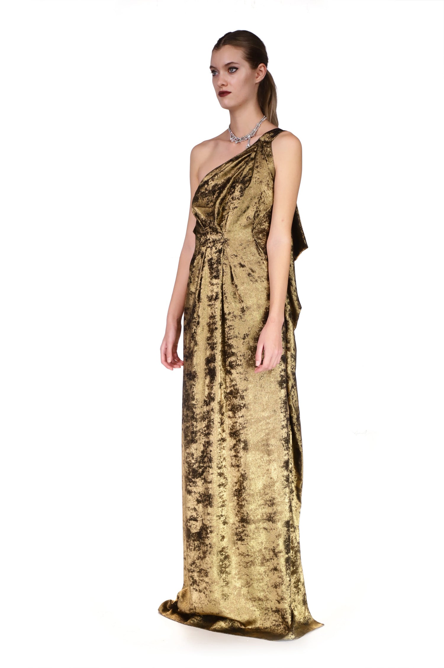 'PYRITE' ONE SHOULDER GOWN - DRESSES - Libertine