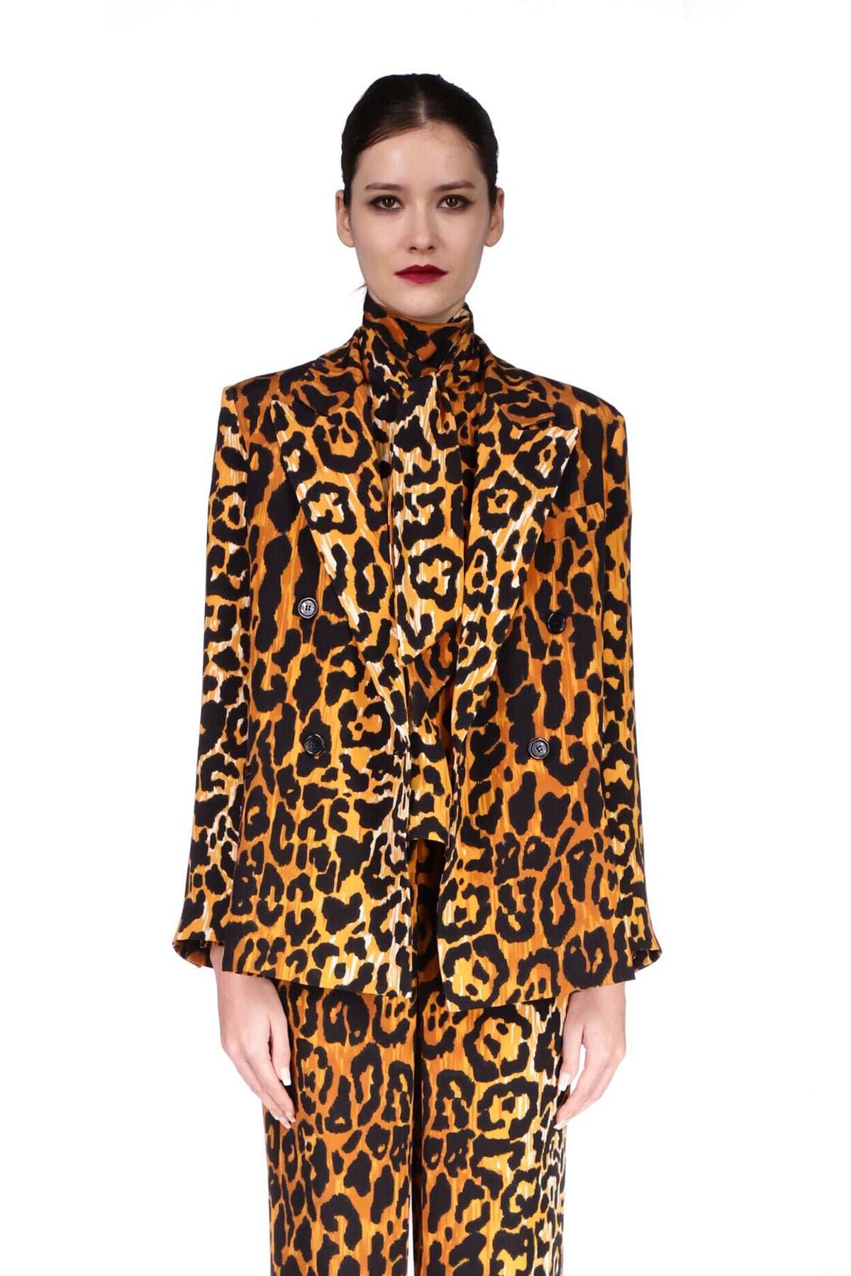 'Leopardo' Double Breasted Jacket - JACKETS - Libertine