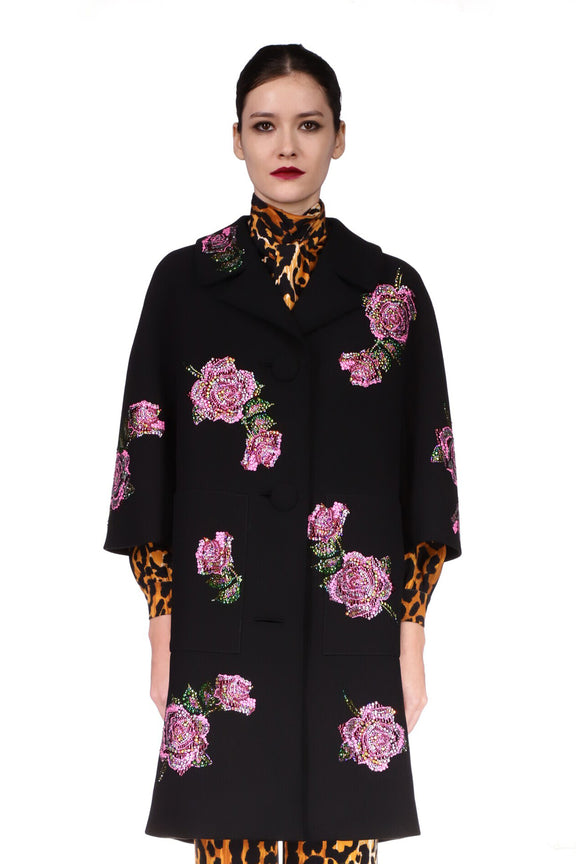 'PINKY ROSES' PATCH POCKET COAT - COATS - Libertine