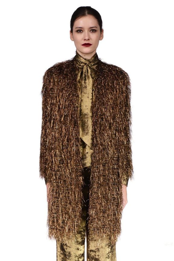 'GLAMOUR MONSTER' OPEN LAPEL COAT - COATS - Libertine