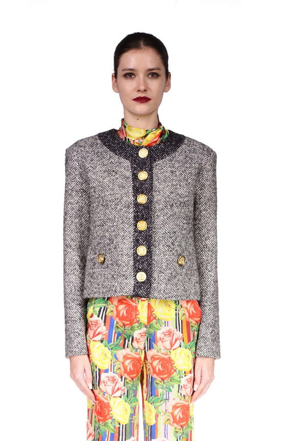 'STARDUST' GREY DENEUVE JACKET - BLAZERS - Libertine