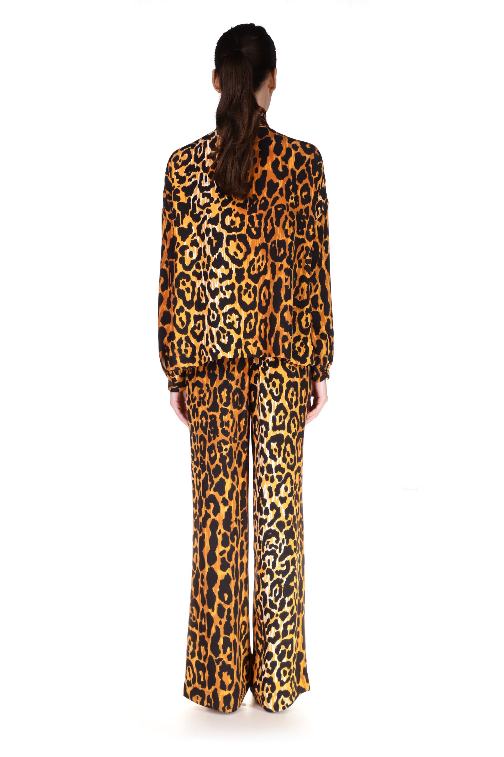 'Leopardo' Wide Leg Trousers - PANTS - Libertine