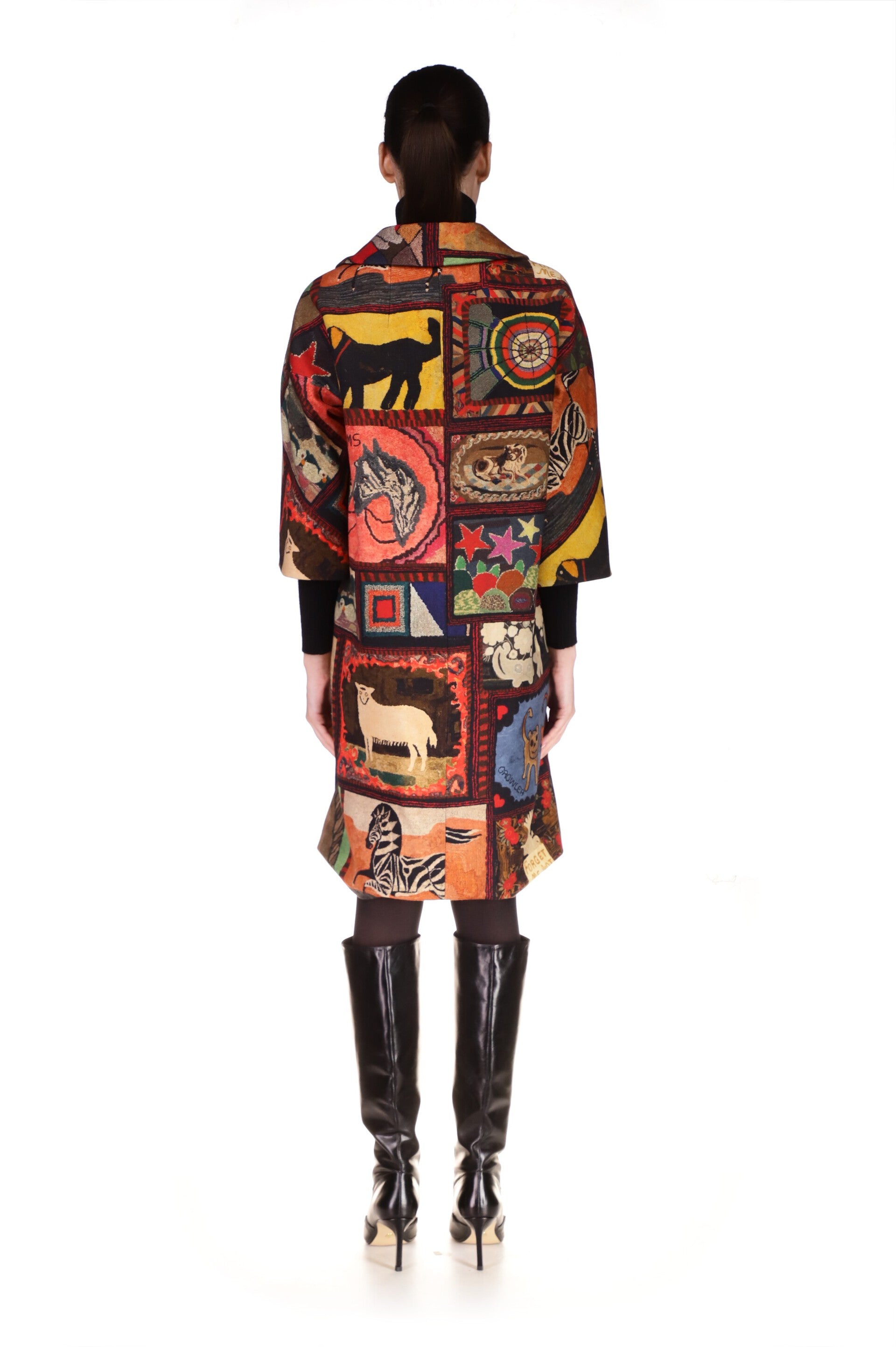 'Americana Hooked Rug' Patch Pocket Coat - COATS - Libertine