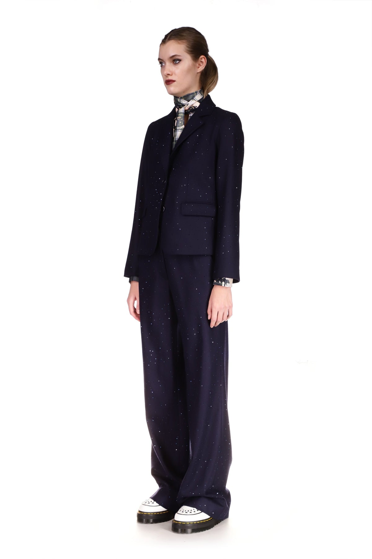 'STARDUST' NAVY LONG SLEEVE SHORT JACKET - BLAZERS - Libertine