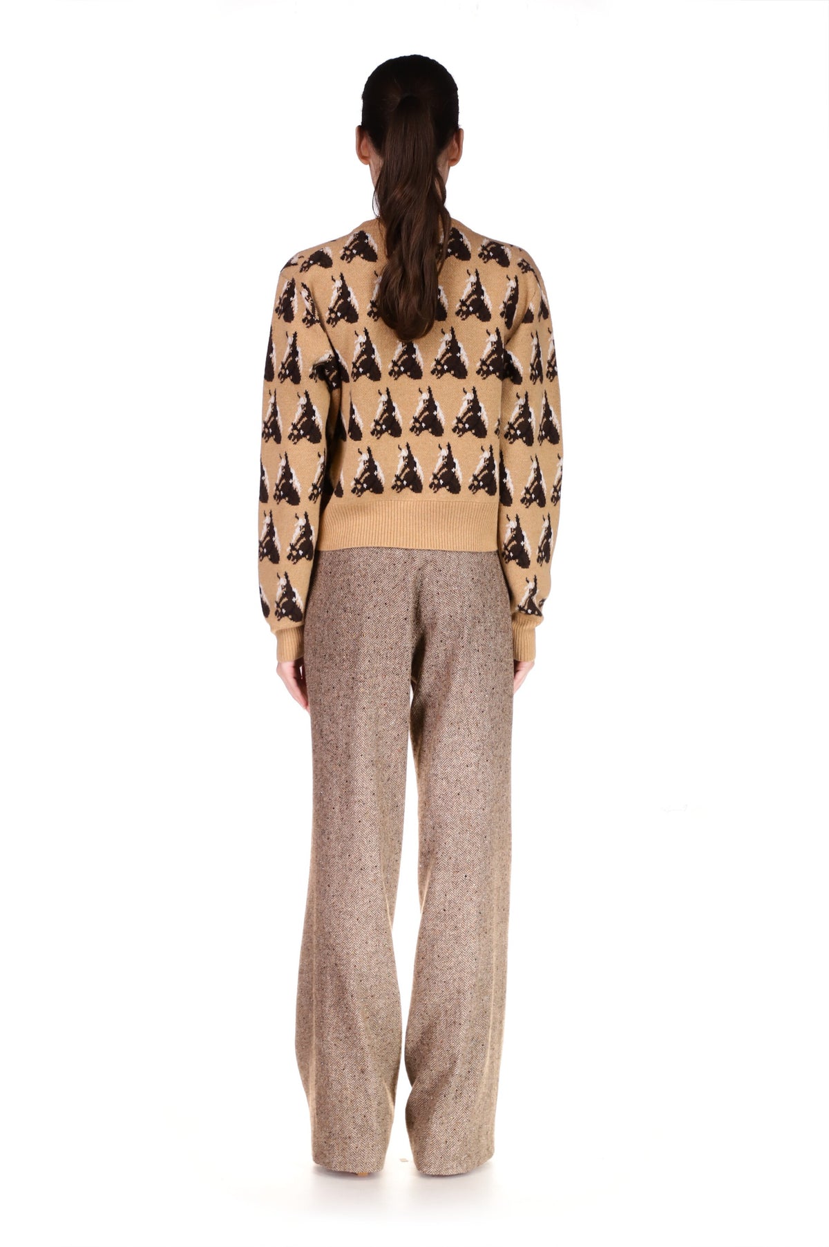 'VERY HORSEY' SHRUNKEN PULLOVER SWEATER - SWEATERS - Libertine