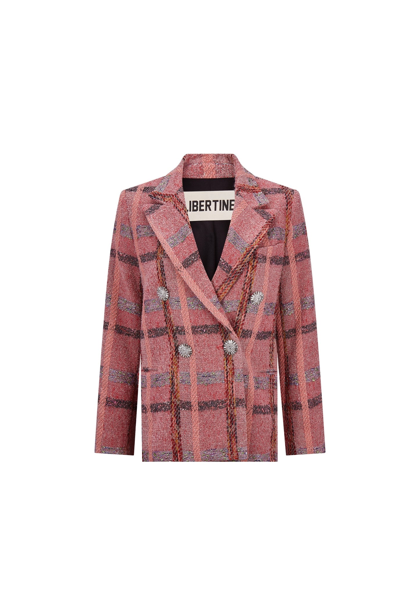 'PINK BOUCLE' DOUBLE BREASTED JACKET -  - Libertine
