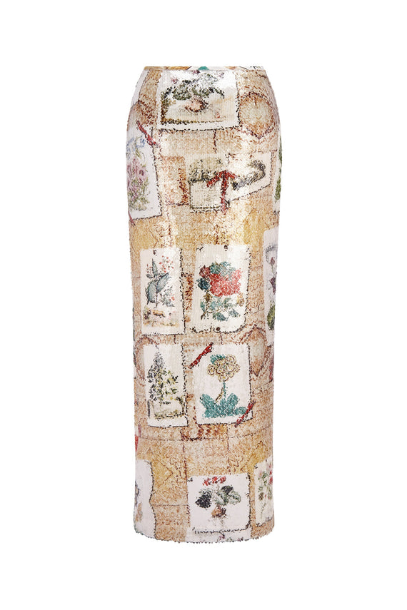 SEQUIN 'COLEFAX' SIDE SLIT MAXI SKIRT - - Libertine - Main image