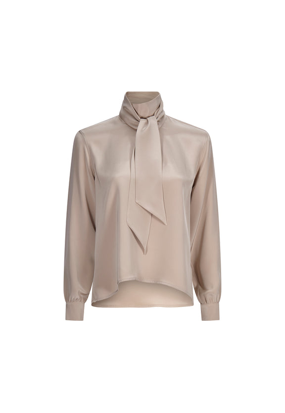 'FAWN' SLIM KEITH TIE BLOUSE -  - Libertine