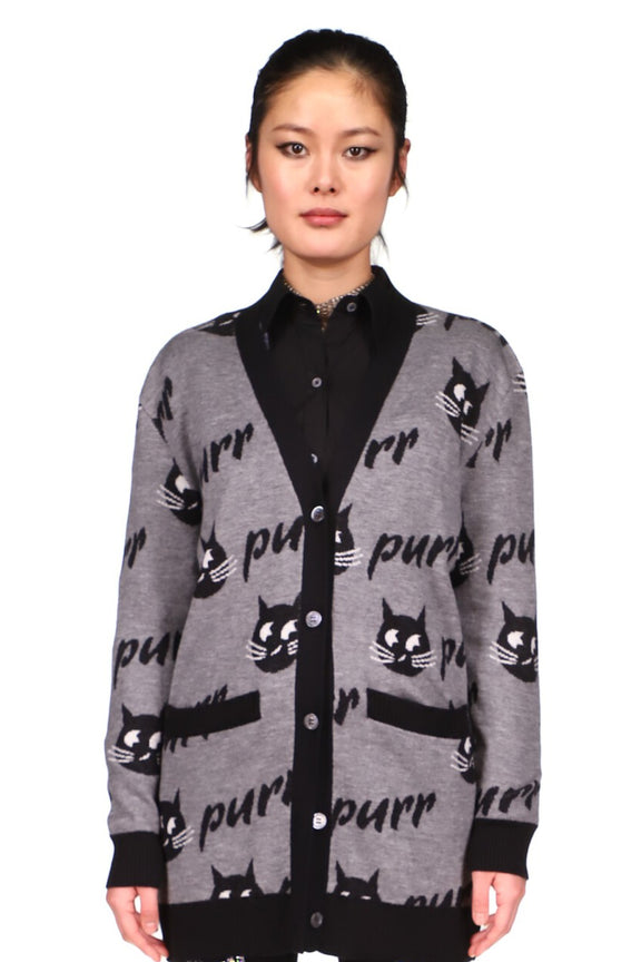 'PURRRFECT' SILKY CASHMERE LONG CARDIGAN - Women's Knits - Libertine