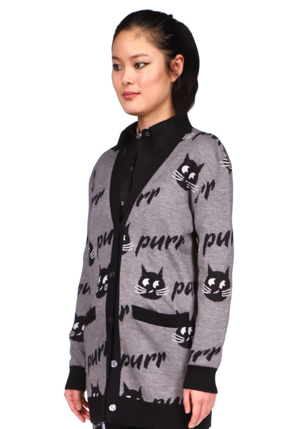 'PURRRFECT' SILKY CASHMERE LONG CARDIGAN - Women's Knits - Libertine