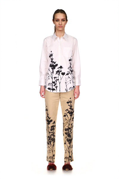 SILK SCREENED ‘FENNEL GARDEN' NEW CLASSIC SHIRT - Women's Tops - Libertine|https://cdn.shopify.com/videos/c/o/v/bfcb5259990a42b3bd9f4f97c2017271.mp4