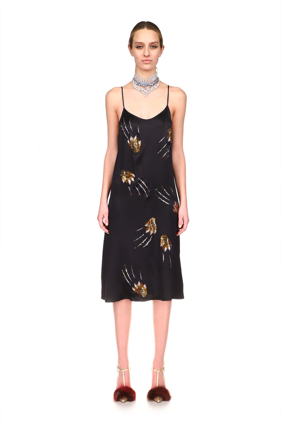 CRYSTAL 'LEOPARDO' STRAIGHT SLIP DRESS - Women's Dresses - Libertine