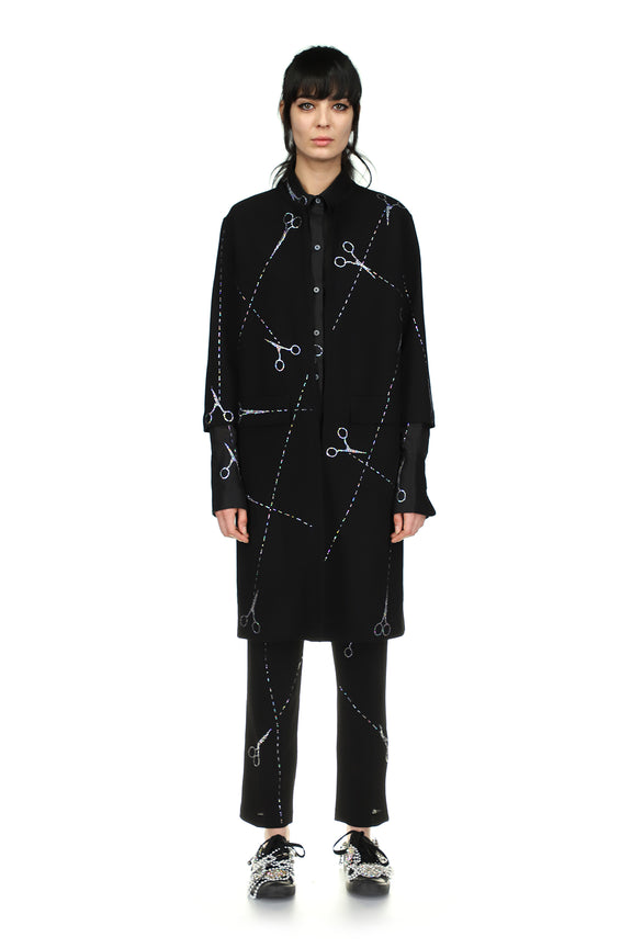 'Cut up scissors' Duster Coat - Women's Jackets & Coats - Libertine