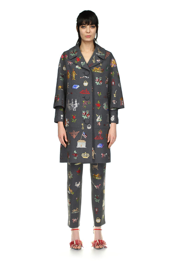 '19th Century Sampler' Patch Pocket Coat - Women's Jackets & Coats - Libertine - Main image