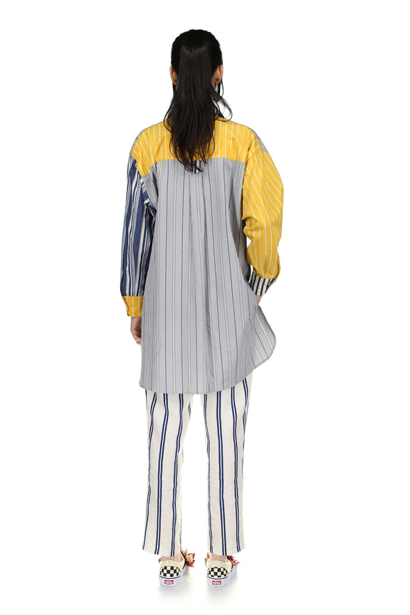 Silk Screen Melange Mixed Stripe Tunic - Women's Tops - Libertine