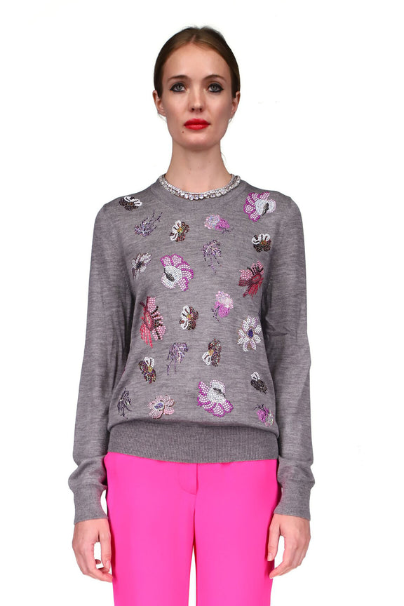 'MILLE FLEUR' CREWNECK SWEATER - SWEATERS - Libertine