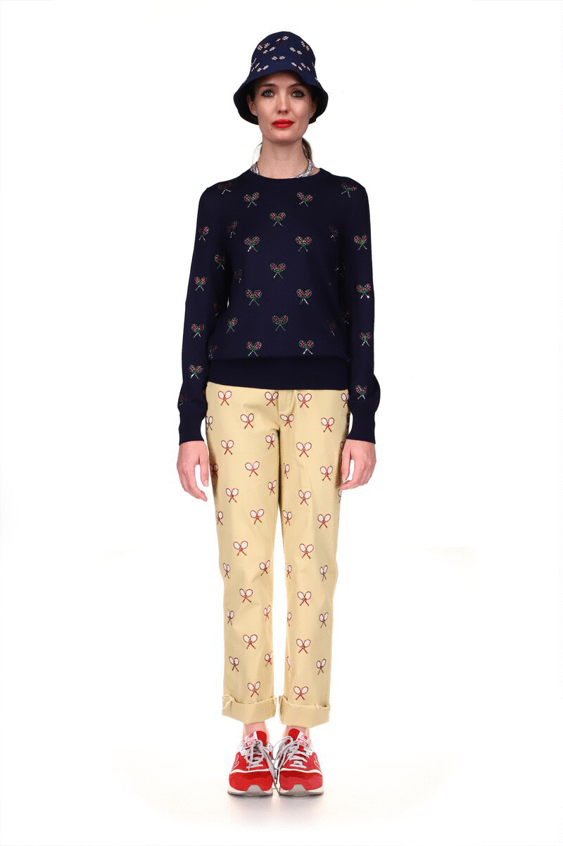 'EMBELLISHED 10 S N E 1' SILKY CASHMERE PULLOVER - SWEATERS - Libertine|https://cdn.shopify.com/videos/c/o/v/72b132e8e95642bdbf85b7cd4cf71c86.mp4