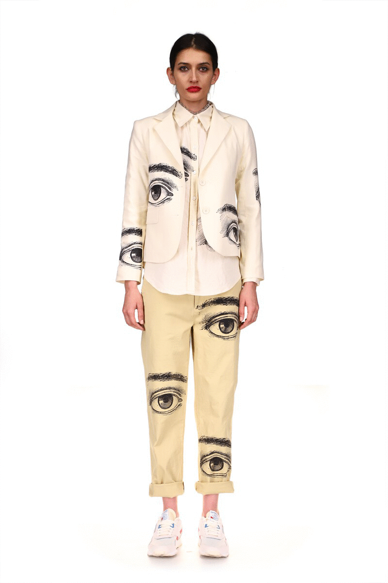 '2004 EYE REISSUE' L/S SHORT JACKET - BLAZERS - Libertine|https://cdn.shopify.com/videos/c/o/v/d15d2d335c124f8a8a69fdcbd9c6195f.mp4