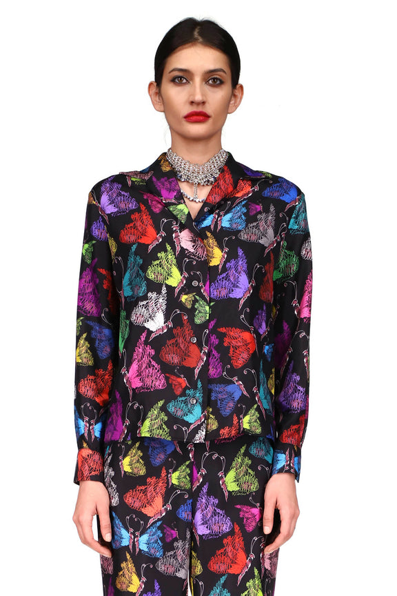 'MILLE PAPILLONS' PJ BLOUSE - TOPS - Libertine