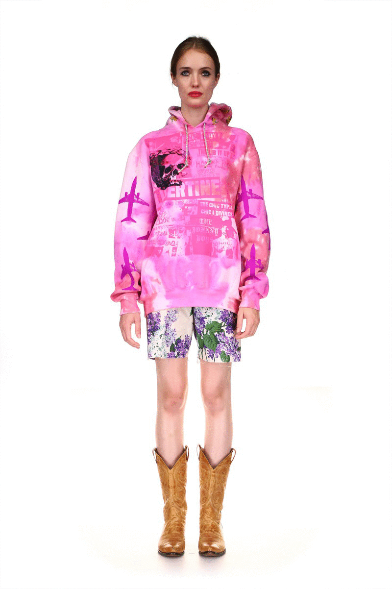 'LIBERTINE FLYER' TIE DYE SLIM HOODIE - SWEATSHIRTS - Libertine|https://cdn.shopify.com/videos/c/o/v/3cbca7d63cde4a9fb43bc34b0562c9be.mp4