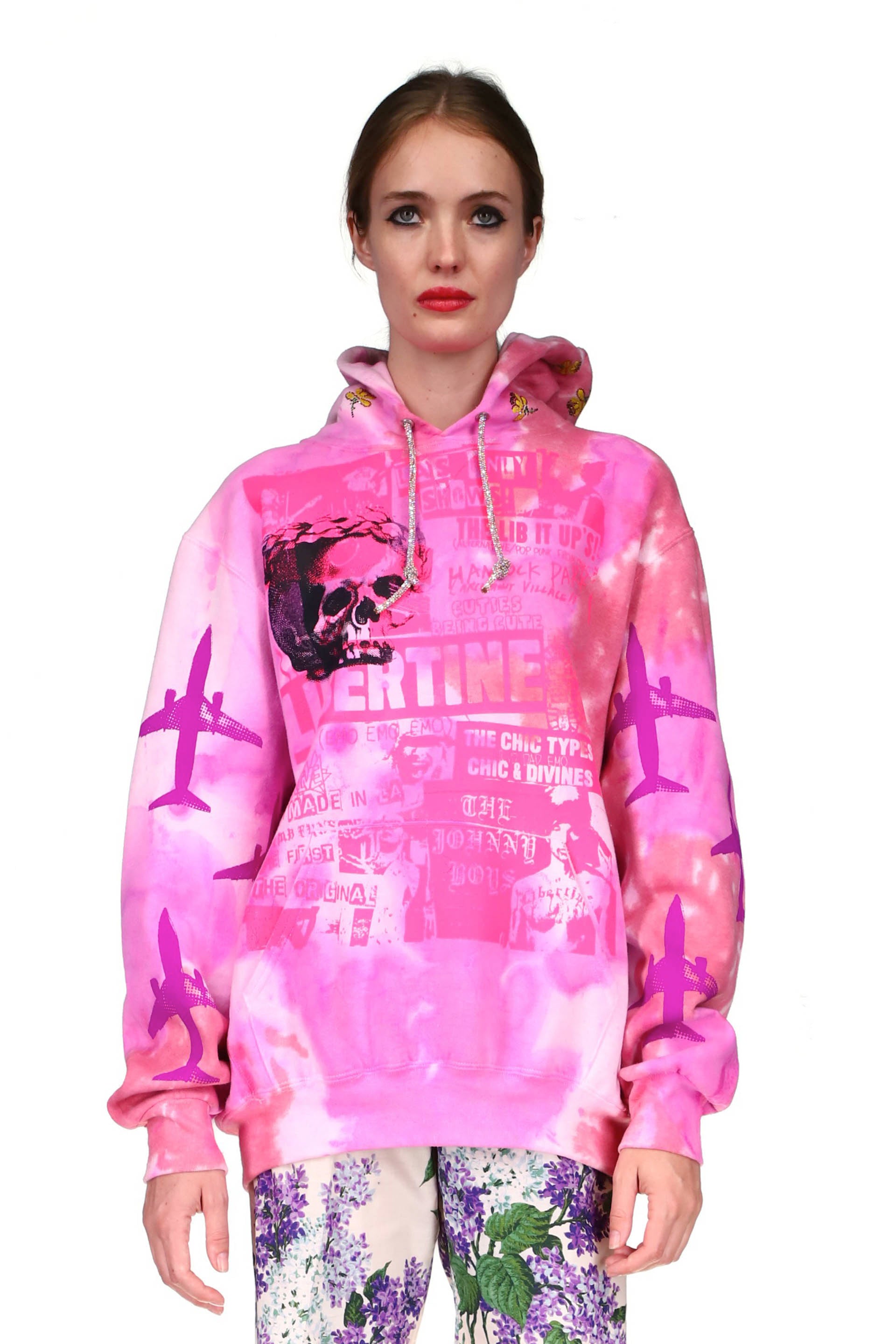 Tie dye pink hoodie hot sale