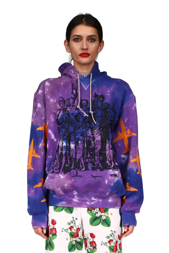 'SKELETON' TIE DYE SLIM HOODIE - SWEATSHIRTS - Libertine