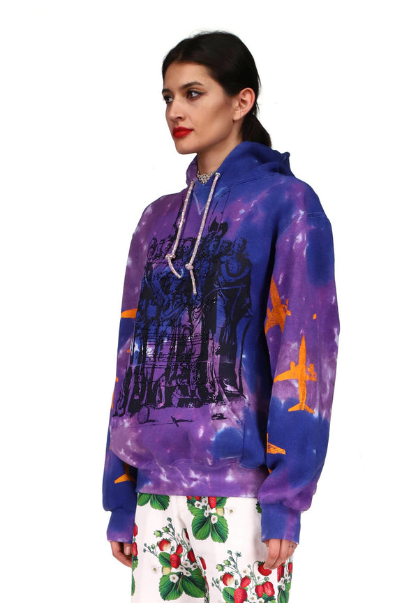 'SKELETON' TIE DYE SLIM HOODIE - SWEATSHIRTS - Libertine