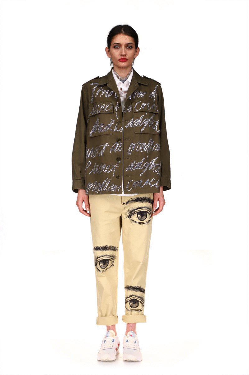 'A HYMN TO THE MOON' VINTAGE FRENCH MILITARY JACKET - ARMY JACKETS - Libertine|https://cdn.shopify.com/videos/c/o/v/508f826c22404102b3083c3bb47c7831.mp4