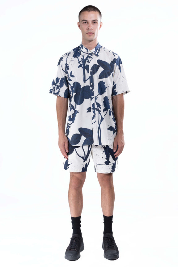 'CYANOTYPES' SHORT SLEEVE CLASSIC SHIRT -  - Libertine