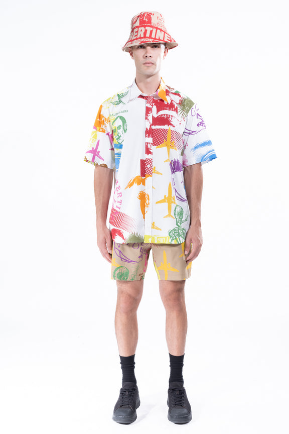 'LIBERTINE SILK SCREENS' SHORT SLEEVE CLASSIC SHIRT -  - Libertine