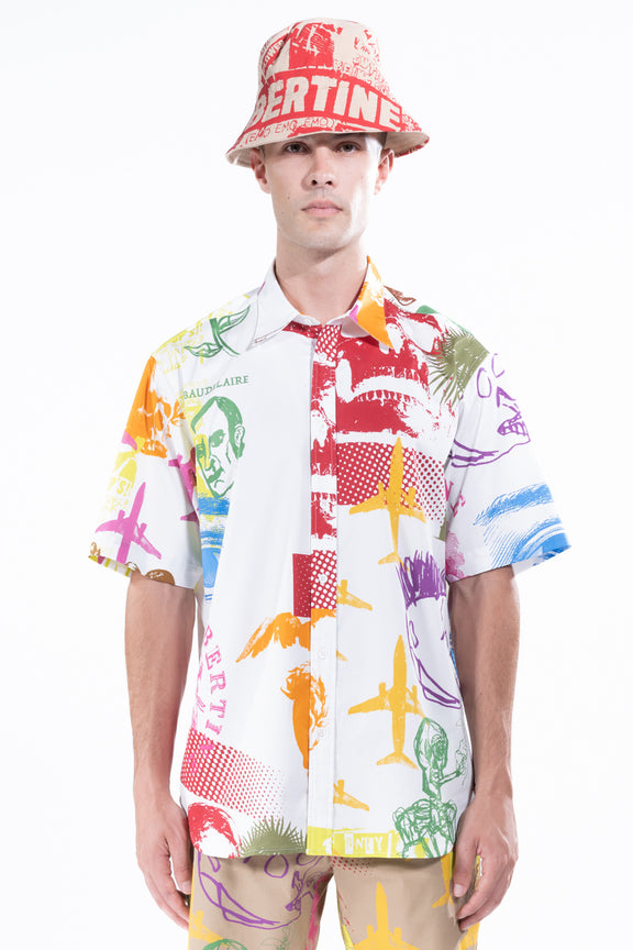 'LIBERTINE SILK SCREENS' SHORT SLEEVE CLASSIC SHIRT -  - Libertine