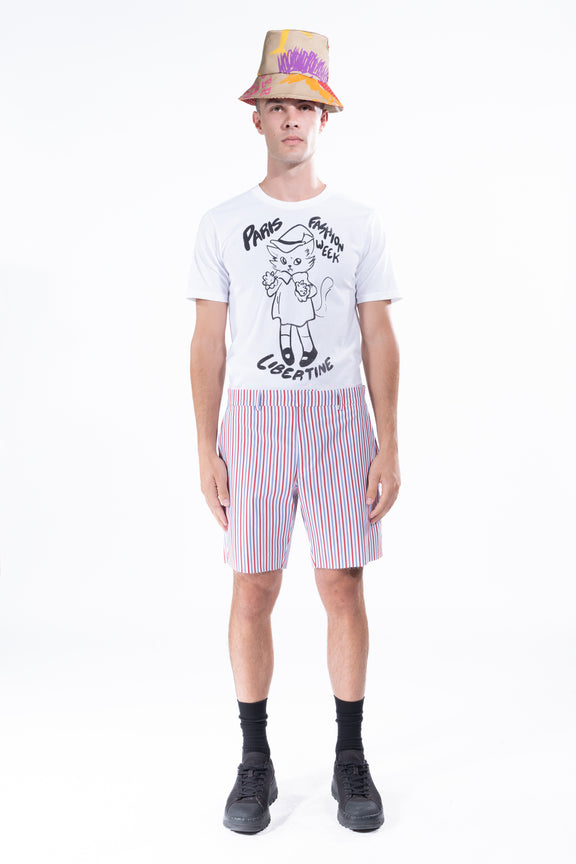 'RED/BLUE STRIPE' SHORT -  - Libertine