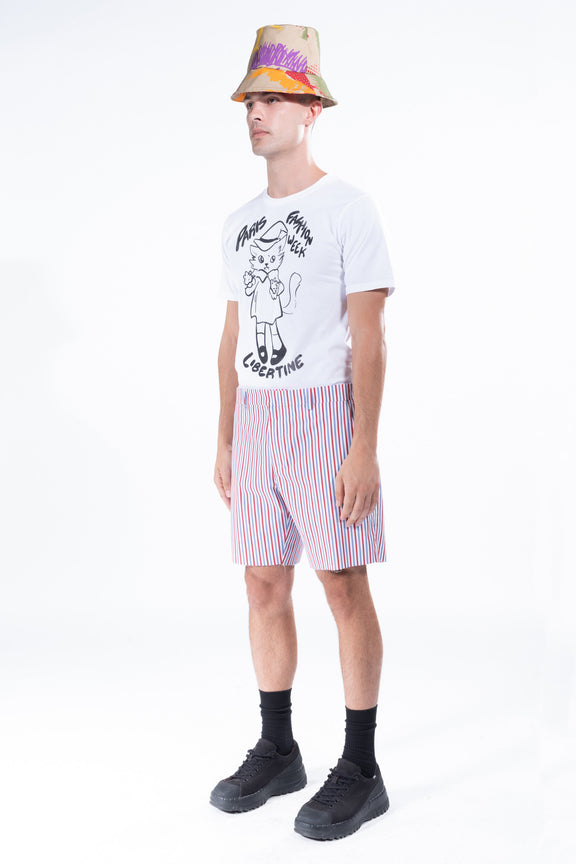 'RED/BLUE STRIPE' SHORT -  - Libertine