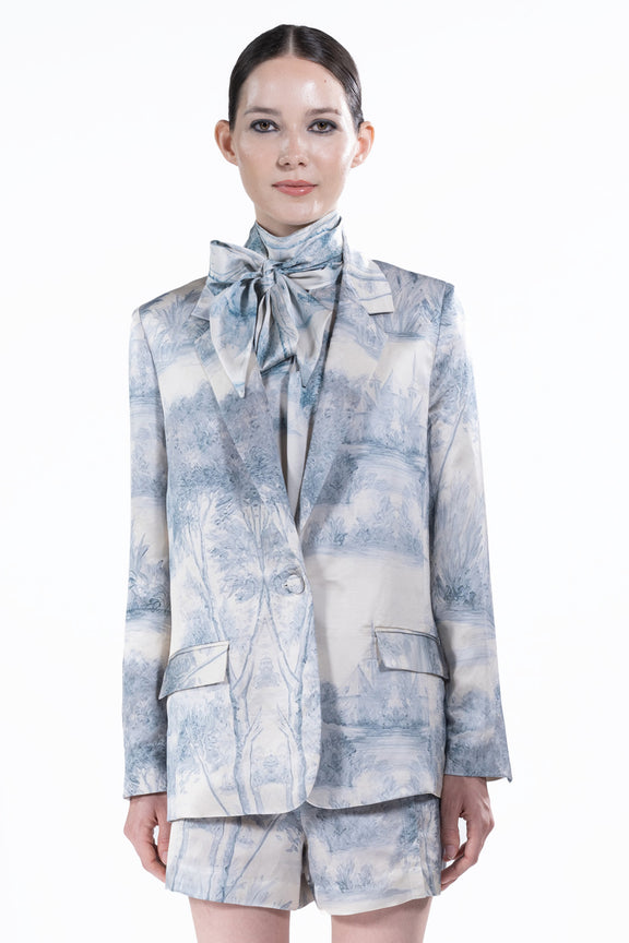 'Blue Pastoral' Long Jacket -  - Libertine