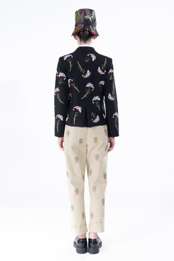 'OTTOMAN CARNATION' L/S SHORT BLAZER -  - Libertine