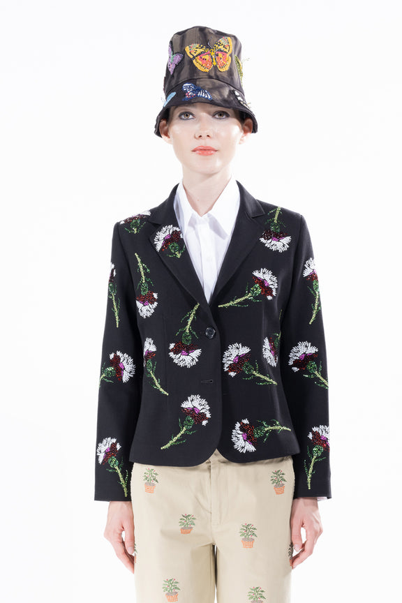 'OTTOMAN CARNATION' L/S SHORT BLAZER -  - Libertine