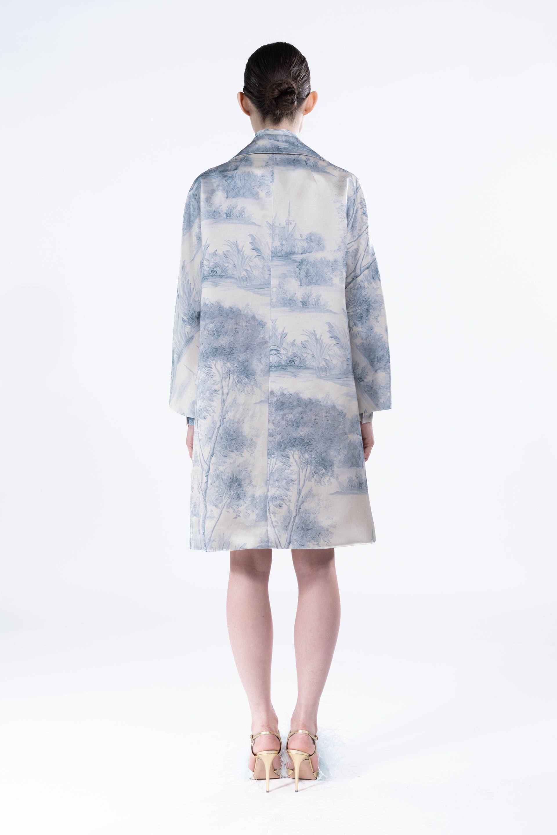 'Blue Pastoral' Notched Lapel Coat -  - Libertine