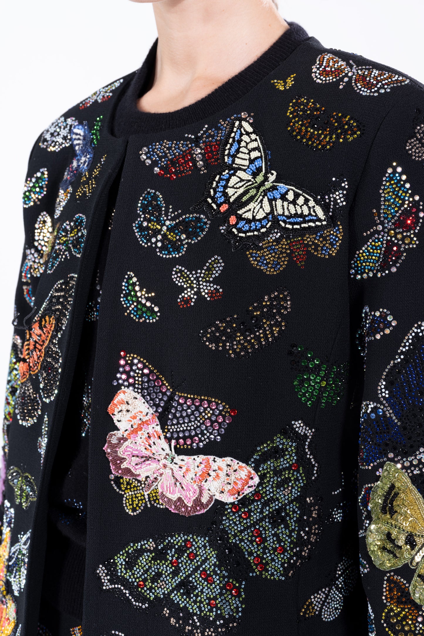 'Millions of Butterflies' Classic Collarless Coat -  - Libertine