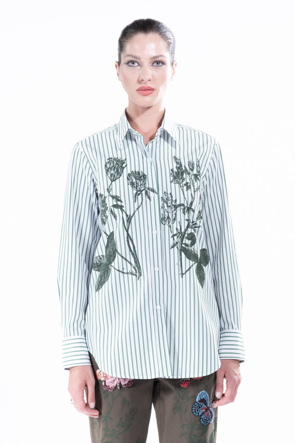 'GREEN BOTANICAL' WOMEN'S NEW CLASSIC SHIRT -  - Libertine