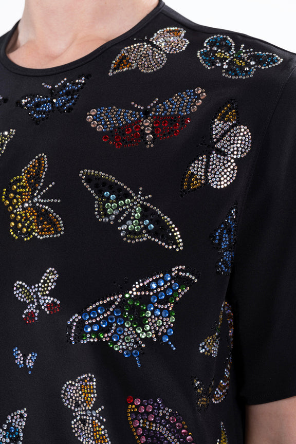 'Millions of Butterflies' Short Sleeve Blouse -  - Libertine