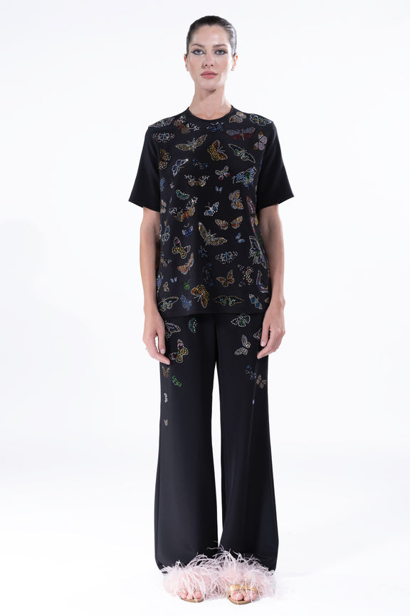 'Millions of Butterflies' Short Sleeve Blouse -  - Libertine