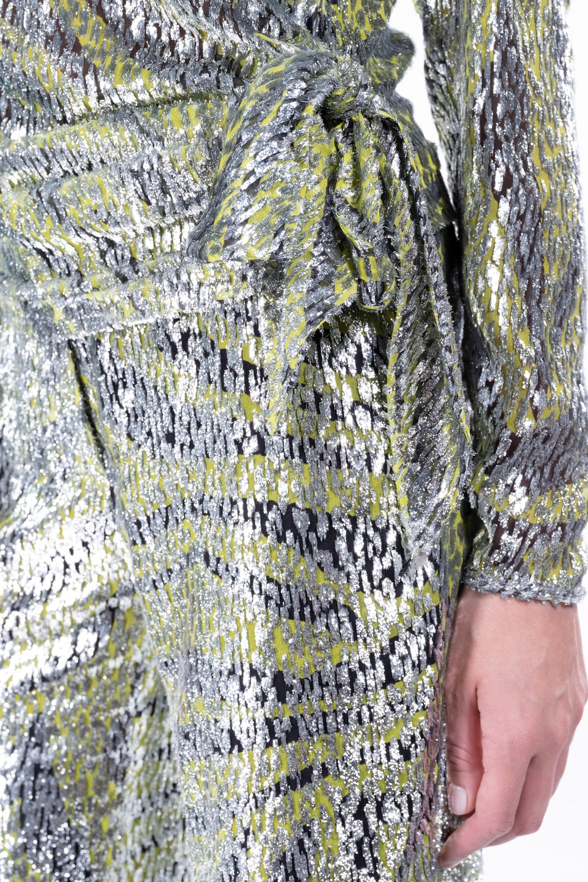 'MOSSY VELVET' SIDE TIE BLOUSE -  - Libertine